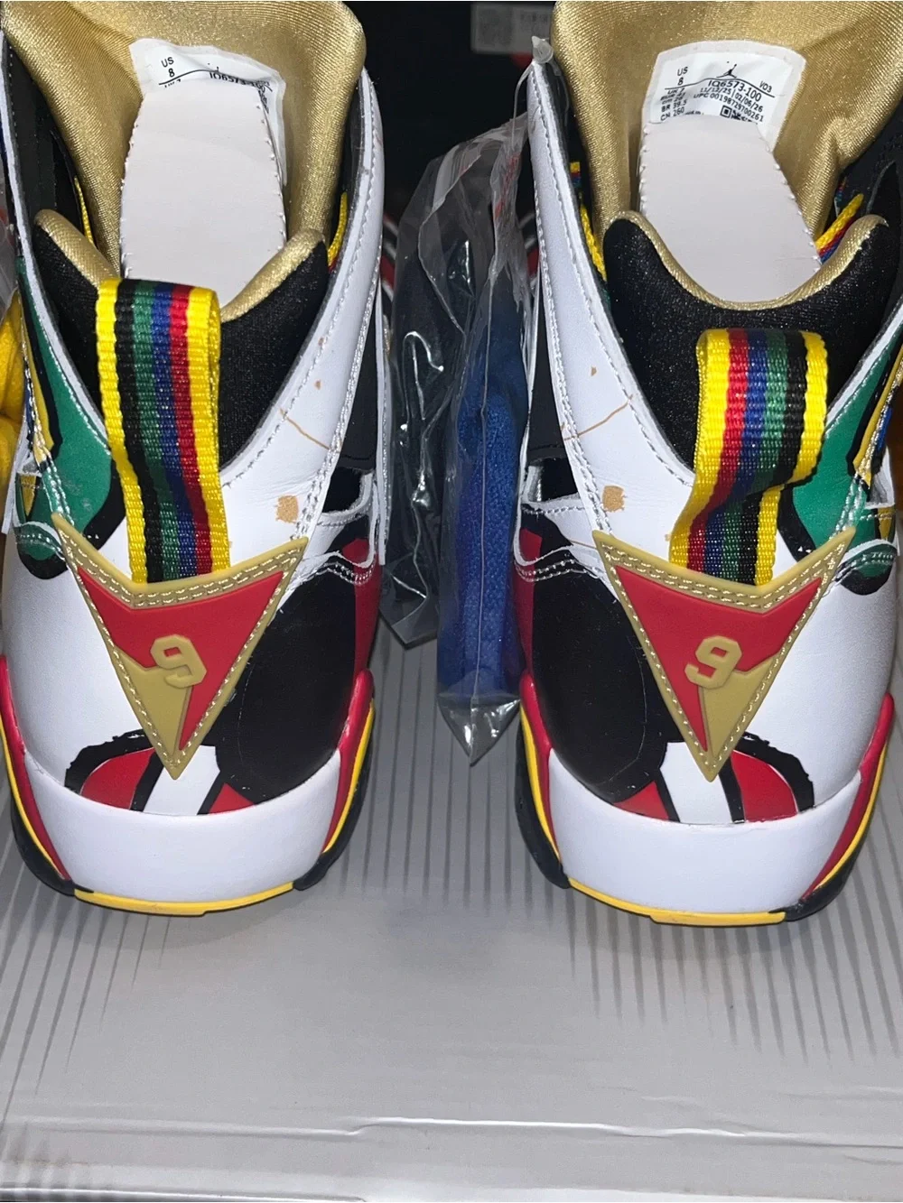 Jordan 7 women White Black Red & Gold Multicolor Sneaker